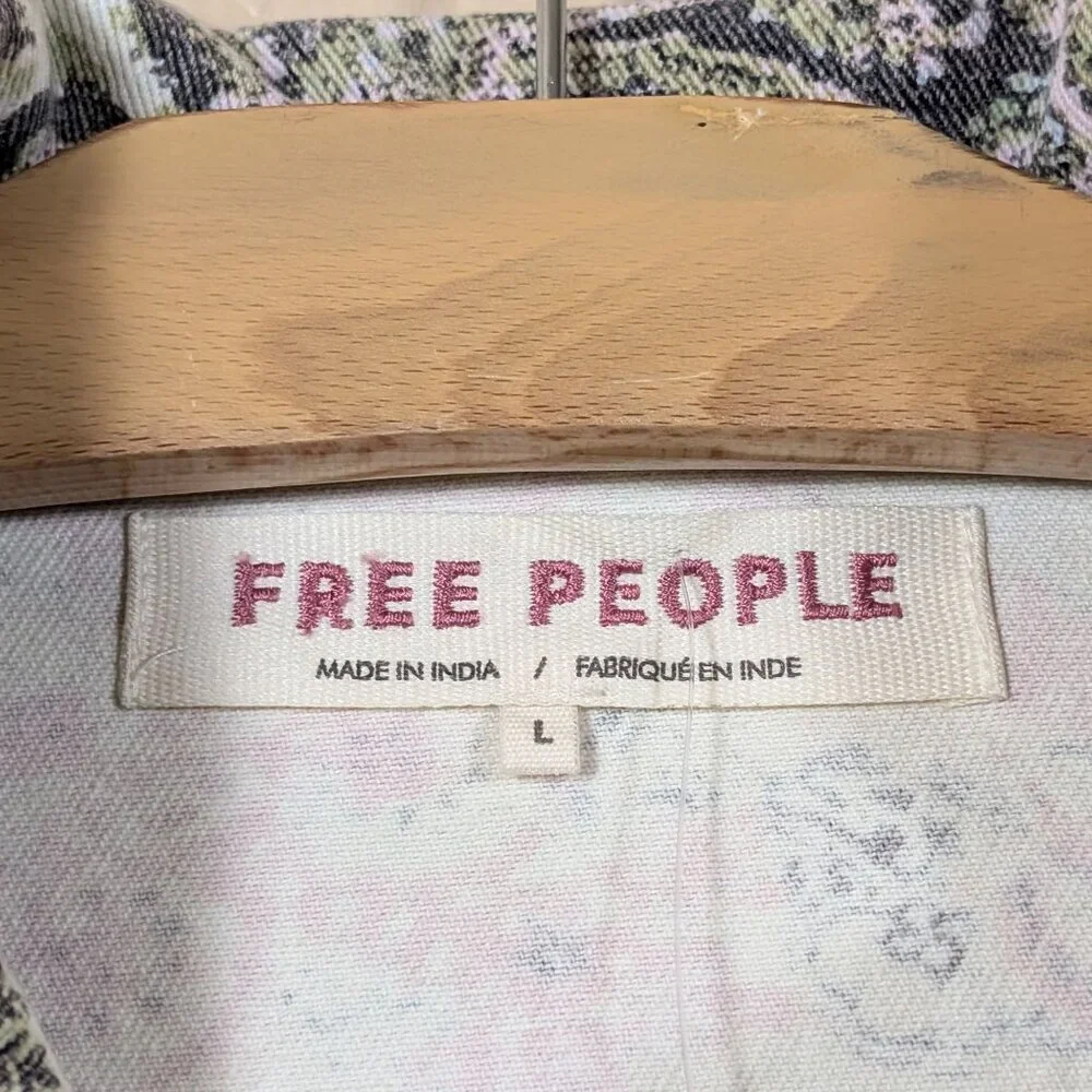 NWT Free People Nadia Moto Jacket Mixed Print ASO Devi Never Have I ever - Picture 4 of 14